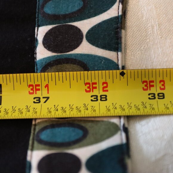 Prana Black Long Sleeve Dress V-Neck with Retro Circle/Oval Design Large - Picture 13 of 13